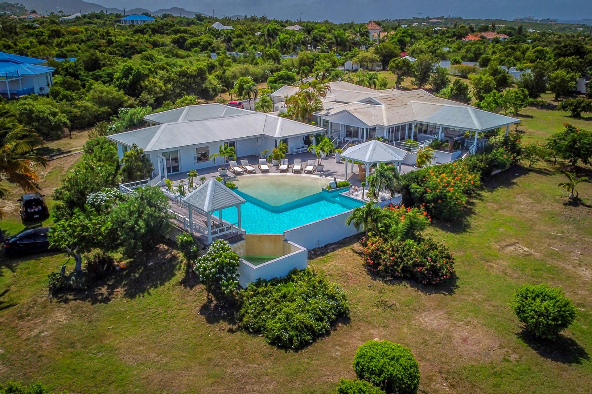 Luxury Villa Rental St Martin - Drone view